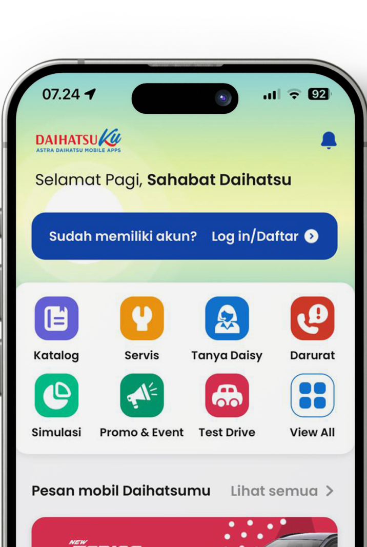 Mockup Aplikasi DaihatsuKu